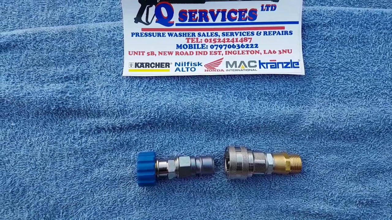 QWASHERS EBAY KEW ALTO NILFISK HOSE QUICK RELEASE CONVERTER KIT YOUTUBE
