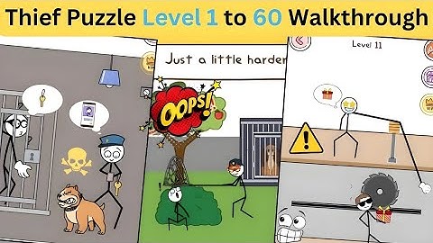 Thief Puzzle level 1 to 60 funny walkthrough android and ios gameplay