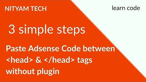 use adsense code without plugin