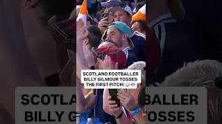 Scottish footballer Billy Gilmour threw out the 1st pitch in Miami!