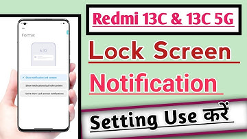 Redmi 13C & 13C 5G Lock Screen Notification Setting Use kare | How to Use Lock Screen Notification