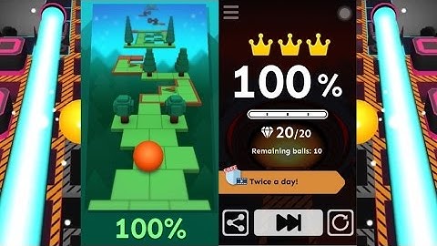 Rolling Sky - Forest 3 Crown + All Gems Done