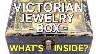 FORGOTTEN STORAGE UNIT VICTORIAN JEWELRY BOX - WHAT'S INSIDE? #unboxing #victorian #jewelry