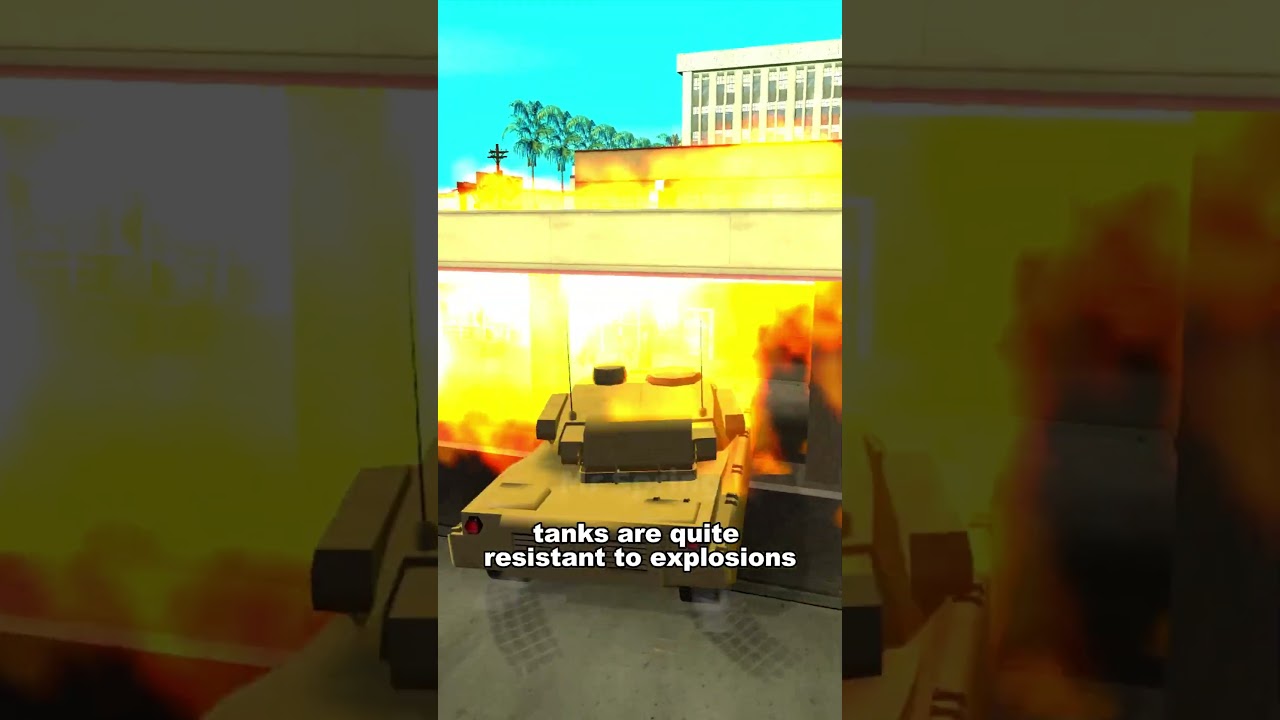 IF YOU HIT A GAS PUMP WITH A TANK IN GTA GAMES