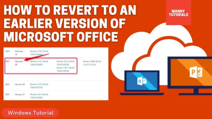 Rollback to a previous version of Office - YouTube