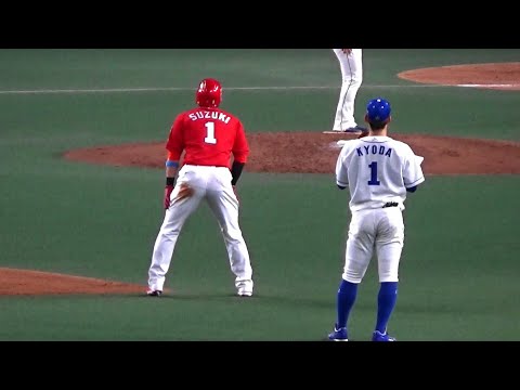 11/1 ７回鈴木誠也あわやホームランからの坂倉タイムリーヒット