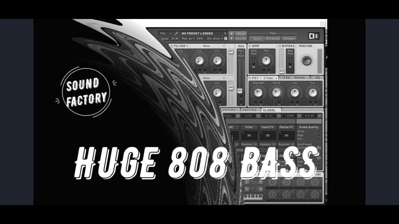 NI Massive Tutorial: 808 by Steve Aoki, Yellow Claw, Dj Snake etc.