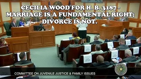 MARRIAGE IS A FUNDAMENTAL RIGHT; DIVORCE IS NOT - FAMILY LAW ATTORNEY CECILIA WOOD