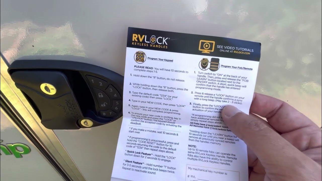 RV Lock Keyless Entry How to Change the Code YouTube