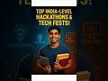 Top India-Level Hackathons &amp; Tech Fests You Must Attend! 🇮🇳💻 #Shorts #telugu #TechFests #hackathons