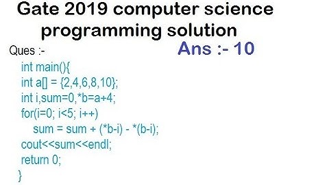 gate 2019 cs | programming solution | hindi |  part 2