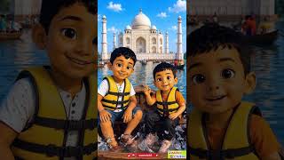 Daadoo & Chikoo at Taj Mahal. #cartoon #animation #kids #funny