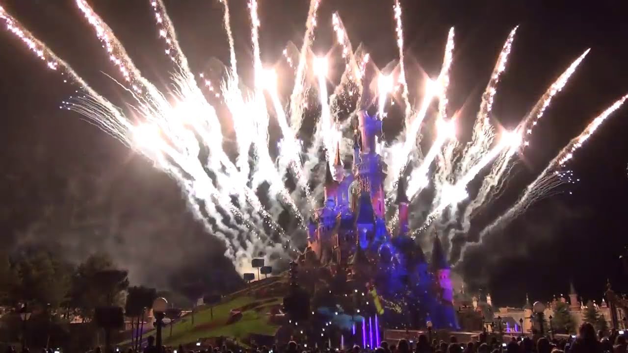 Disney Illuminations Night Time Fireworks Show Disneyland Paris YouTube