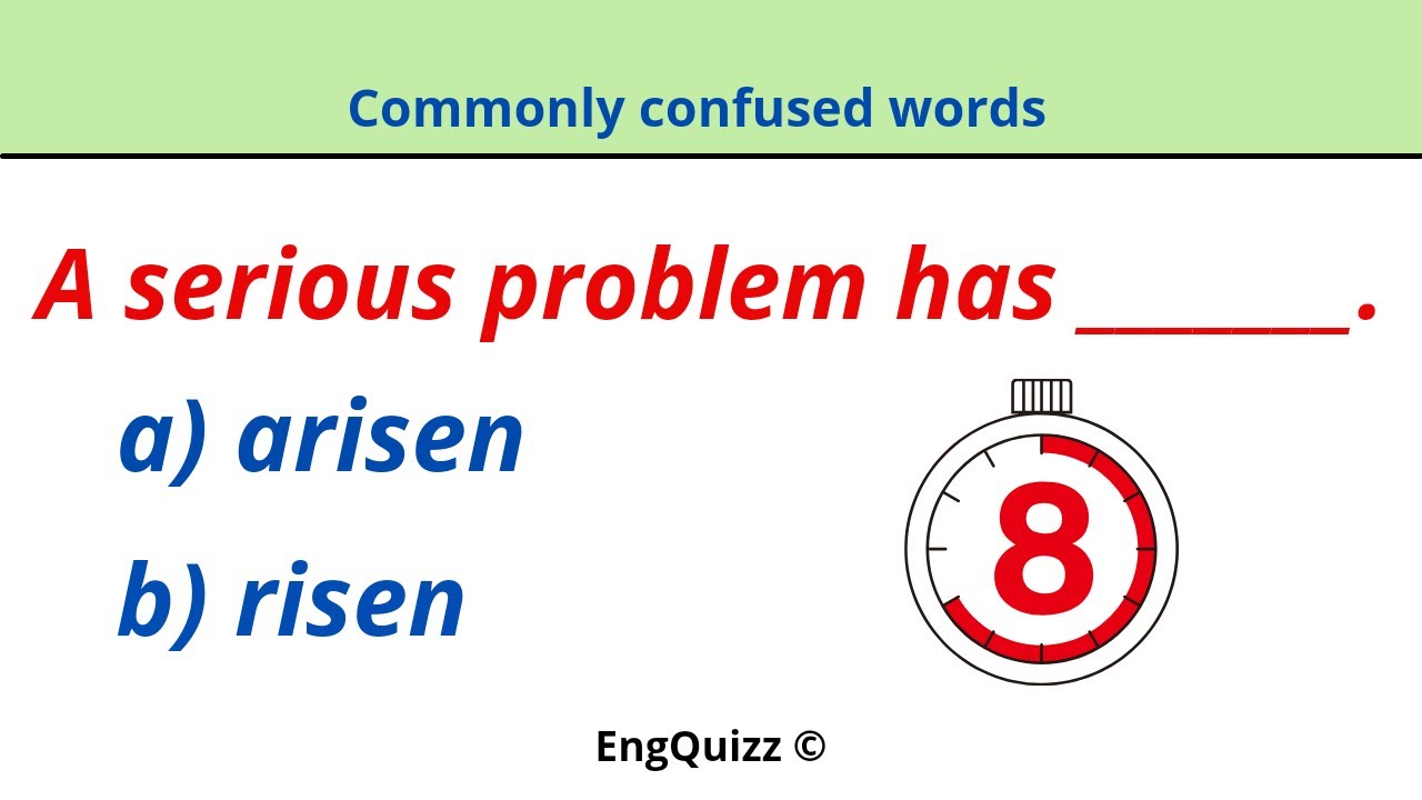 Confusing Test Commonly Confused Words Quiz - Test Yourself! | Can you score 15/15 ...