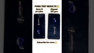 Note 13 pro plus vs Xiaomi 13T pro 😱 | pubg gaming test 🔥 | speed test 🔥 #shorts #pubg