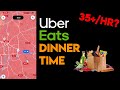 Uber Eats Earnings for Dinner Time