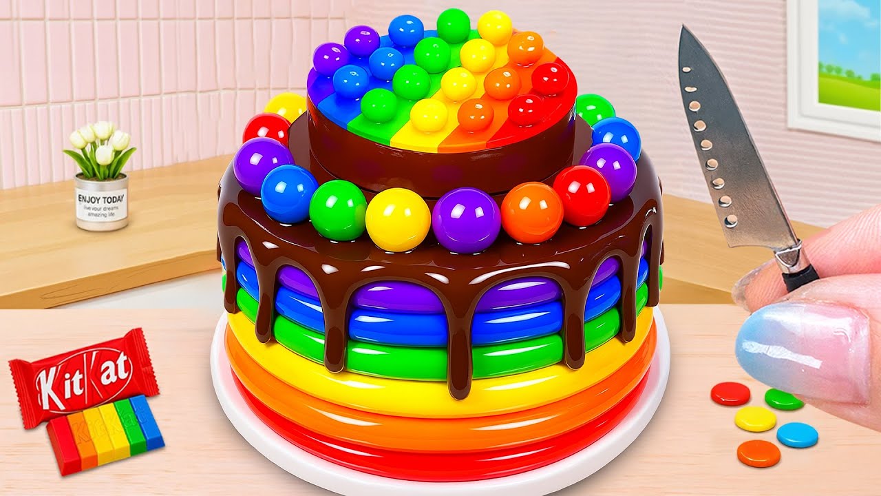 So Yummy Rainbow Bubble Chocolate Cake 🌈✨ Perfect Mini Rainbow Cake Recipe Ideas 🍭 Mini Wonderful