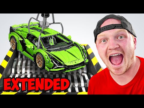 ,000 Lego Car Vs Giant Shredder - EXTENDED