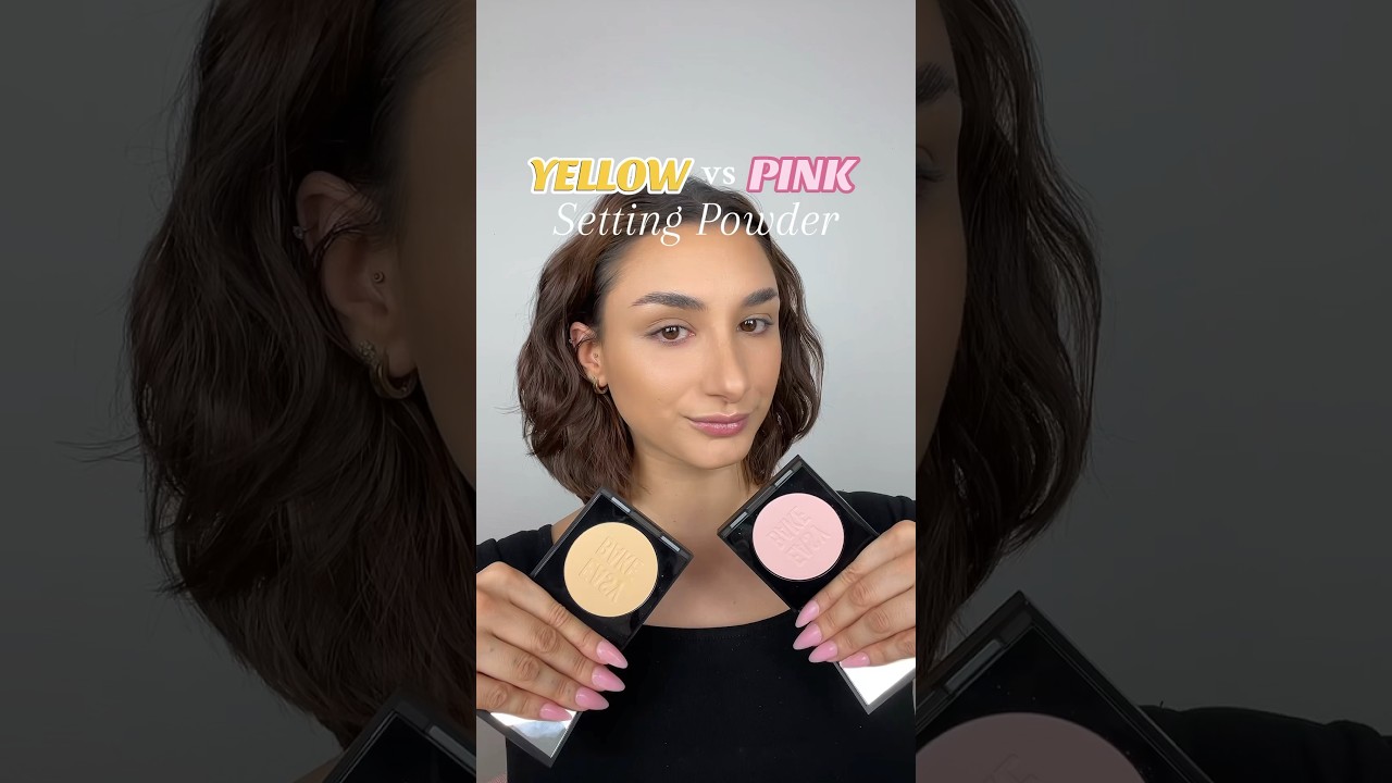 YELLOW vs PINK Setting Powder 💛🩷