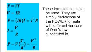 Ohms law and power by Orcutt