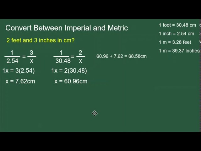 Convert A Mix Of Feet And Inches Into Centimeters - Youtube