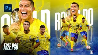 Cristiano Ronaldo Poster Design - Adobe Photoshop [Free PSD] screenshot 4