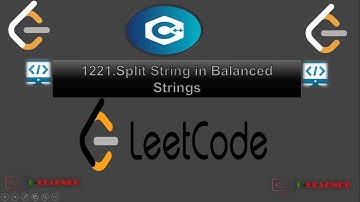 1221. Split a String in Balanced Strings  ||Leetcode ||Competitive programming