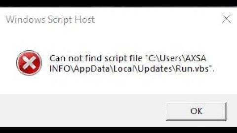 how to solve "Run.vbs" startup problm
