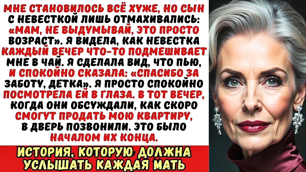 «Мама, это просто старость», — говорил сын, подливая мне в чай «лекарство». Но я уже всё знала…