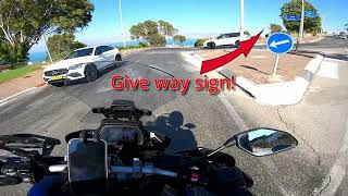Respect the give way sign