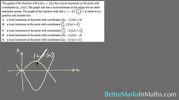 Stationary Points Differentiation problem - find the correct statement - VCE Maths Methods