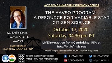 Am-Astro Talk : The AAVSO Program - A Resource for Variable Star Citizen Science