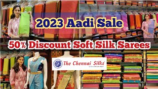 Chennai Silks 50% Discount Aadi Sale 2023 Soft Silk,Semi Silk Festival Saree| Upto 50% Offer Sarees screenshot 4