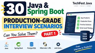 30 Java & Spring Boot Scenario-Based Interview Questions | Real-World Production Problems | Part 1