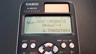 Metodo Newton Raphson usando Calculadora Casio fx-991 EX