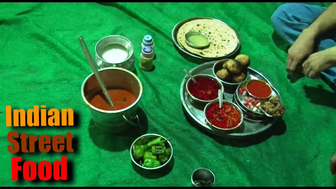 Indian street food - Kathiyawadi dhaba dish & gujarati thali food - street food of india video | Best indian street food
