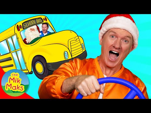 Wheels On The Bus Christmas | Kids Song & Nursery Rhymes | The Mik Maks