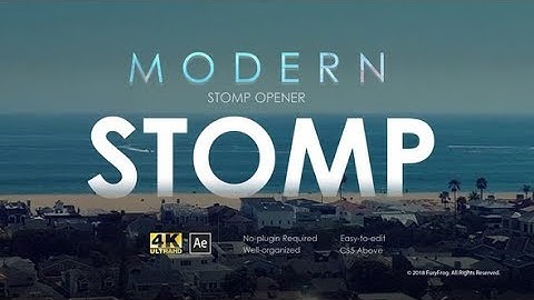 After Effects Template: Modern Stomp Opener