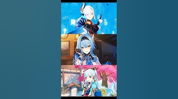 Eula❄️ Shenhe🧊 Ayaka 🪭 combination…#genshinimpact