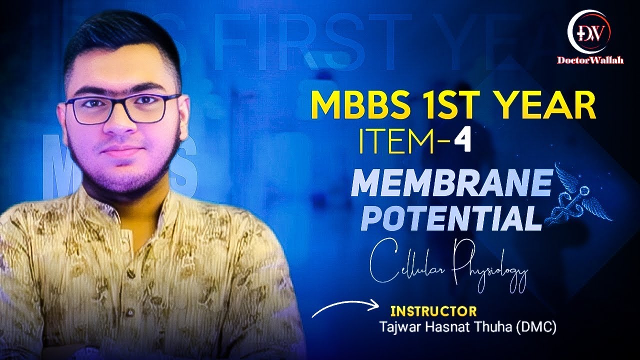 Item 4 : Membrane Potential part 1 ( cellular physiology) RMP