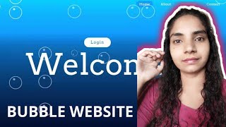 Animated Bubbles background landing page in HTML and CSS