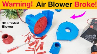 I made a Powerful 3D Printed Air Pump with 775 DC Motor - It Broke