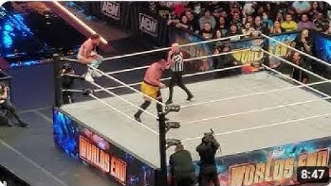 SAMOA JOE VS MJF AEW WORLDS END 2023