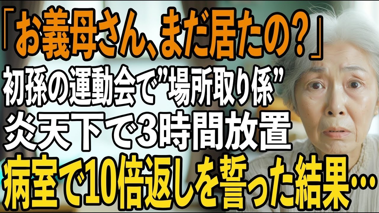「体調悪いならさっさと帰れば？」楽しみにしていた初孫の運動会、息子嫁から炎天下で”場所取り係”を押し付けられ私は救急車に…その後、10倍返しで復讐してやりました【シニアライフ】【60代以上の方へ】