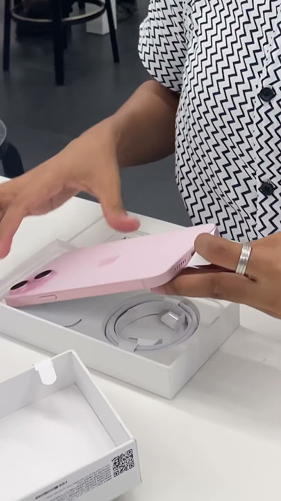 The iPhone 15 plus pink unboxing #trending #vlog #unboxing #iphone #aesthetic