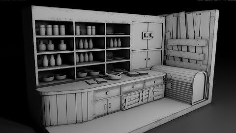 Witch House Speed Modeling - Grid Modeler (blender addon)