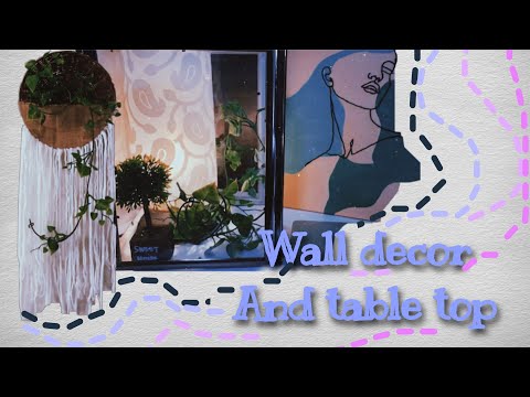 cute wall decor and pretty table top