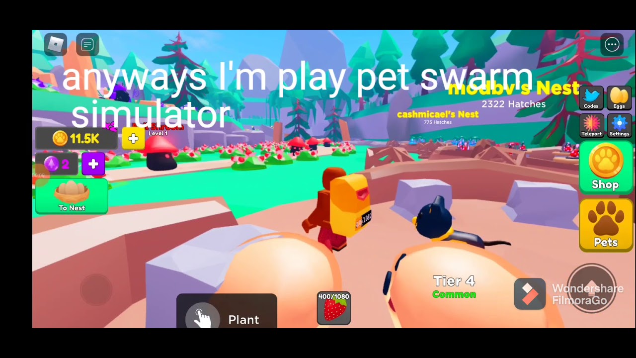 pet swarm simulator gameplay (roblox pet swarm simulator) YouTube