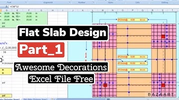 Flat Slab Design Bangla Example Part 1 with Excel | Flat Plate Slab Design Bangla | RCC Slab Design