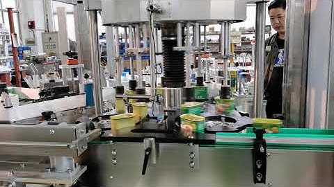 Meat Cans jars high speed rotary wrap around four sides labeling machine